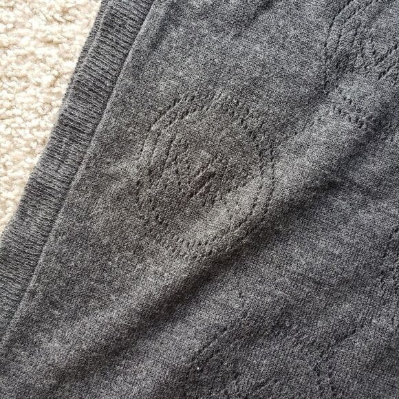 MICHAEL KORS MK Grey Knit Logo Infinity Scarf Winter Fall NWOT - Picture 3 of 5